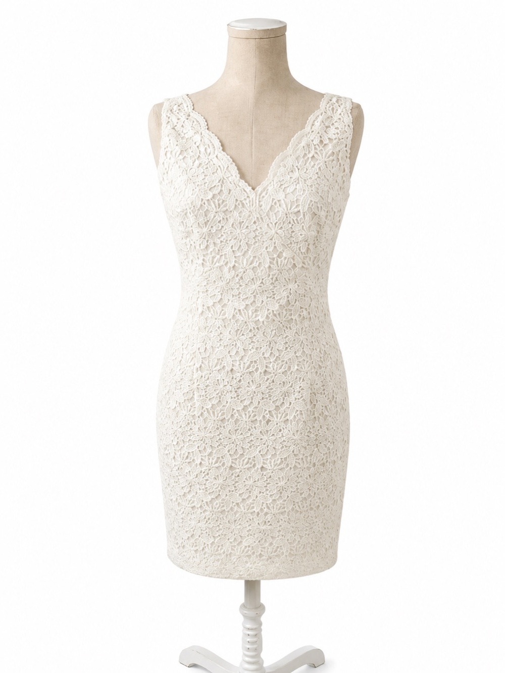 Ann Taylor Creamy Lace Dress. Excellent Condition. Size 4. Bridal Bachelorette